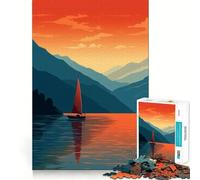 Puzzle Vintage de 1000 pièces sur Le thème du Camp de Voile pour Adolescents, Jeu de logique, Passe-Temps à la Maison, découpe précise, Cadeau de Festival 38x26cm