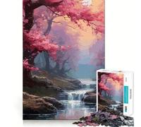 Puzzle Vintage de paysages Japonais de 1000 pièces Découpe Laser pour Un Assemblage Parfait Activité de Partage et de Concentration idéale pour Les Proches (50x75cm)