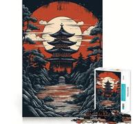 Puzzle Vintage de paysages Japonais pour Adultes,1000 pièces,Jeu de mémoire,Assemblage sécurisé et Solide,Jeu de Construction de Liens significatifs (50x75cm)