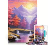 Puzzle Vintage de paysages Japonais pour Adultes,1000 pièces,Jeu Stimulant la réflexion,Structure à emboîtement précise,Facile à Apprendre,pour Le Plaisir de Toute la Famille (38x52cm)