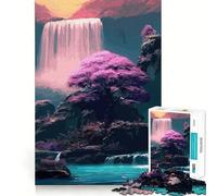 Puzzle Vintage de paysages Japonais pour Adultes,1000 pièces,Jeu Stimulant la réflexion,Structure à emboîtement précise,Facile à Apprendre,pour Le Plaisir de Toute la Famille (38x52cm)