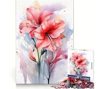 Puzzle Vintage Fleurs Aquarelle pour Adultes 1000 pièces Exercice Intelligent et ludique Bords précis pour Les fêtes (50x75cm)