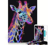 Puzzle Vintage Girafe 1000 pièces,activité ludique et stimulante pour Les Proches,sans espaces,avec emboîtement Parfait (50x75cm)