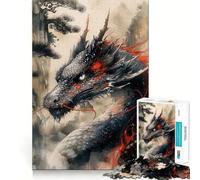 Puzzle Vintage Inked Dragon 1000 Pièces Activité ludique et stimulante pour renforcer la Concentration Découpe Laser pour Un Assemblage Parfait Idéal pour Partager Un Moment Convivial en Famille
