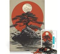 Puzzle Vintage Japonais de 1000 pièces pour Adolescents,Jeu de Concentration mentale,découpe de précision,Bords Lisses, pour Les fêtes (38x52cm)