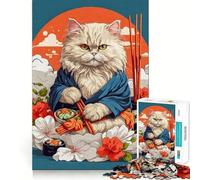Puzzle Vintage Japonais de 1000 pièces représentant Un Chat Persan idéal pour Les Adolescents Un Jeu intellectuel Un Moment de détente en Famille Une découpe de qualité et Un Cadeau Unique (38x26cm)