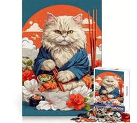Puzzle Vintage Japonais de 1000 pièces représentant Un Chat Persan idéal pour Les Adolescents Un Jeu intellectuel Un Moment de détente en Famille Une découpe de qualité et Un Cadeau Unique (38x26cm)
