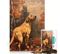 Puzzle Vintage Labrador Retriever 1000 pièces,Jeu de réflexion créatif,découpes nettes,Composants Robustes,Format Voyage, (50x75cm)