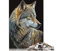Puzzle Vintage Loup 1000 pièces, difficulté : Jeux éducatifs, Jouets, Cadeaux de Noël, 1000 pièces (75 x 50 cm)
