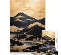 Puzzle Vintage Montagnes Dorées pour Adultes 1000 Pièces Exercice Mental Évasion Tranquille Coffret (38x52cm)