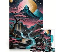Puzzle Vintage Paysage Asiatique 1000 pièces Jeu de mémoire et de logique Bords Lisses,Assemblage Parfait Une façon Amusante d'occuper Son Temps Libre (38x26cm)