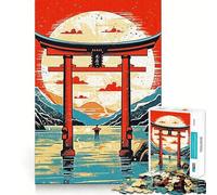Puzzle Vintage Porte du Japon 1000 pièces Activité ludique et stimulante pour renforcer la Concentration et Partager des Moments de complicité en Famille (38x52cm)