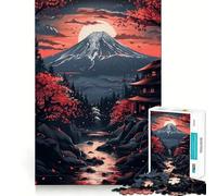 Puzzle Vintage pour Adultes représentant Un Paysage Asiatique (38x26cm),1000 pièces,Jeu de réflexion,Cadeau,découpe de Haute précision,activité relaxante à Faire en Groupe à l'intérieur