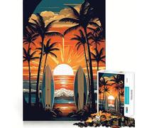 Puzzle Vintage rétro de 1000 pièces sur Le thème du Surf, idéal pour Les Adolescents Stimule la mémoire, se détend et Offre Un Cadeau Exceptionnel 38x52cm
