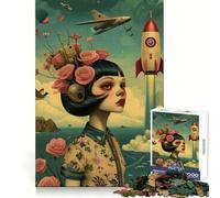 Puzzle Vintage Spatial Mignon pour Adultes, 1000 pièces, Puzzle Stimulant la mémoire, Passe-Temps paisible, découpe de qualité, Surprise d'anniversaire (50x75cm)