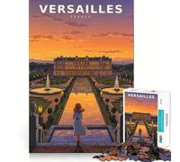 Puzzle Vintage Style Anime Versailles Garden Vista pour Adultes,1000 pièces,Jeu Stimulant la réflexion,Structure à emboîtement précise,Facile à Apprendre,pour Le Plaisir de Toute la Famille (38x26cm)