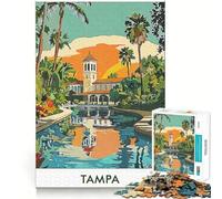 Puzzle Vintage Tampa pour Adultes, 1000 pièces, pour stimuler la mémoire, Passer Un Moment agréable, Motif à Assembler, liste de souhaits du Père Noël 50x75cm