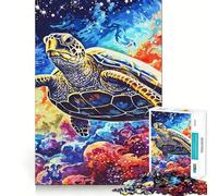 Puzzle Vintage Tortues 1000 pièces pour Adultes Souvenirs Amusants,Assemblage Solide et sécurisé,activité familiale Amusante en soirée (38x52cm)