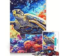 Puzzle Vintage Tortues 1000 pièces pour Adultes Souvenirs Amusants,Assemblage sûr et Solide,activité familiale Amusante en soirée (38x26cm)