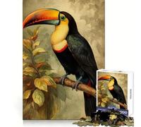 Puzzle Vintage Toucan 1000 pièces pour Adultes Concentration, détente et Loisirs Découpe Nette Joli Cadeau (50x75cm)