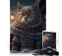 Puzzle Vintage Viking Cat Lord de 1000 pièces pour Adultes Puzzle Stimulant la réflexion et l'évasion Assemblage Solide Cadeau de Noël idéal (38x26cm)