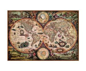 Puzzle Vintage World - MERCIER - 2000 pièces - 68 8 x 96 6 cm - Intérieur - Marron - Adulte