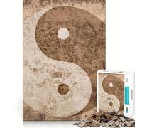 Puzzle Vintage Yin et Yang 1000 pièces pour Adultes Souvenirs et Jeux Amusants Assemblage sûr et Solide Activité familiale Amusante en soirée (38x52cm)