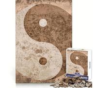 Puzzle Vintage Yin et Yang pour Adolescents, 1000 pièces, Sharp Recall, Silencieux, Loisirs, découpe Uniforme, Cadeau de Noël Unique (38x26cm)