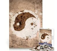 Puzzle Vintage Yin et Yang pour Adultes, 1000 pièces, Exercice de logique, Plaisir Facile, Bords de qualité supérieure, Joli Cadeau (50x75cm)