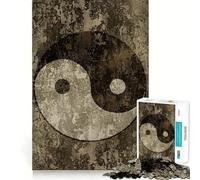 Puzzle Vintage Yin et Yang Zen de 1000 pièces pour Adultes,Jeu de réflexion,découpe Laser pour Un Assemblage Parfait,activité enrichissante pour Les Jours de Pluie (50x75cm)