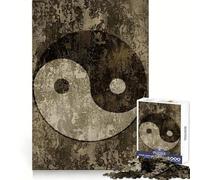 Puzzle Vintage Yin et Yang Zen pour Adultes, 1000 pièces, activité logique et relaxante, Assemblage précis, Cadeau de Noël (38x26cm)