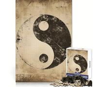 Puzzle Vintage Yin Yang 1000 pièces pour Adultes Stimulation cérébrale, détente et Assemblage Solide (50x75cm)