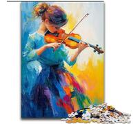 Puzzle Violon 1000 pièces pour Adultes, Jeux éducatifs, Jouets à Faire soi-même avec Affiche et fiche de Questions Assorties (50x75cm)