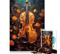 Puzzle Violon Vintage 1000 pièces pour violoniste,Jeu d'adresse et de réflexion,Assemblage Stable,pièces Qui ne bougent Pas,Passe-Temps agréable pour Les Longs Week-Ends (38x26cm)