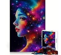 Puzzle Visage de nébuleuse Femme 1000 pièces pour Adultes Stratégie, réflexion, évasion paisible Ajustement précis (50x75cm)
