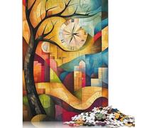 Puzzle Vision cubiste Moderne de la persistance de la mémoire pour Adultes et Adolescents Puzzle 500 pièces Puzzle Adulte pour Adultes Adolescents 12 Ans et Plus (52x38cm)