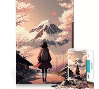 Puzzle Vision de Fujiyama pour Adultes,1000 pièces,Jeu de mémoire et de réflexion,découpe Laser pour Un Assemblage Parfait,Cadeau Unique pour soulager Le Stress (38x52cm)