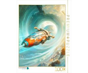 Puzzle · Vision futuriste de Science-Fiction | Voyage à travers un trou de ver · 1000 pièces · Format assemblé 64 × 48 cm · CALVENDO Puzzle