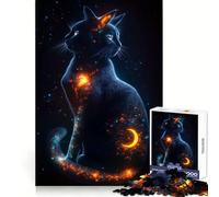 Puzzle Visions d'un Chat Cosmique 1000 Pièces pour Adultes Concentration, Pleine Conscience, évasion, Cadeau Symbolique (38x26cm)