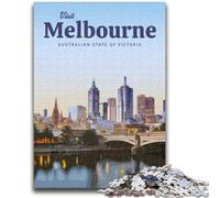 Puzzle Visit Melbourne 1000 pièces pour Adultes et Adolescents, à partir de 14 Ans Entraînez Votre Cerveau et Vos Mains Cadeaux de Noël 1000 pièces (50x75cm)