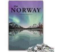 Puzzle Visit Norway pour Adolescents, 1 000 pièces, Jouet éducatif et éducatif, idéal comme Cadeau pour Toute la Famille (50x75cm)