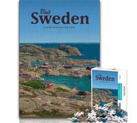 Puzzle Visite de la Suède 1000 pièces pour Adolescents, Jeux éducatifs, décoration d'intérieur, à Offrir en Cadeau pour Toute la Famille 75x50cm