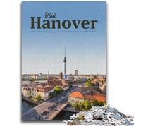 Puzzle Visite Hanovre 1000 pièces pour Adolescents, Jeu Familial Anti-Stress, défi Difficile, Cadeaux pour Amis et Famille 1000 pièces (50x75cm)