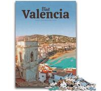 Puzzle Visite Valence 1000 pièces pour Adolescents et Adultes, Jeu Stimulant et interactif en Famille, 1000 pièces (26x38cm)