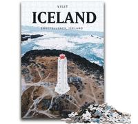 Puzzle « Visitez l'Islande » 1000 pièces pour Adolescents et Adultes, Jeu Stimulant et interactif en Famille, 1000 pièces (26x38cm)