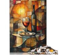 Puzzle vitrail Nature Morte avec Lueur dorée 1000 pièces pour Adultes, Jeu éducatif pour Adolescents, 38 x 26 cm, 1000 pièces