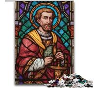 Puzzle vitrail Saint A 2000 pièces pour Adultes, à partir de 14 Ans, Jeu de Noël Anti-Stress, Cadeau pour Femmes (70x100cm)