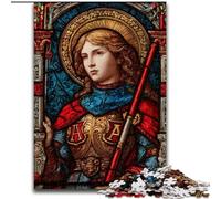 Puzzle vitrail Saint A de 1000 pièces, Jeu Stimulant et Familial avec Affiche et fiche de Questions-réponses 50x75cm