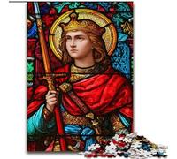 Puzzle vitrail Saint A pour Adultes, 1000 pièces, Assemblage de Motifs, activités Amusantes à la Maison, Cadeau d'anniversaire, Cadeaux de Voyage (26x38cm)
