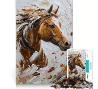 Puzzle Vivid Equine Vigor 1000 pièces pour Adolescents Stimule l'esprit Ajustement Parfait Loisirs captivants pour des Moments de détente à la Maison (50x75cm)